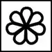 Símbolo de una flor del cajetín en la lavadora
