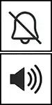 Símbolo en lavadora de una campana o altavoz